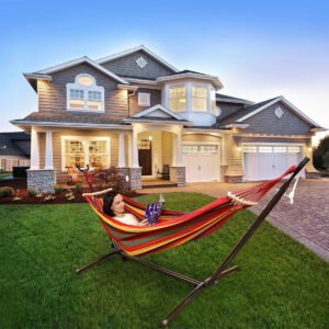 Dolphy 8 feet Hammock with Stand Set | Steel Stand, Premium Carry Bag Included | Indoor Outdoor Brazilian-Style Cotton Bed for Backyard, Camping, Garden. - Image 7